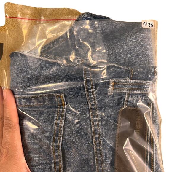 Vintage Perry Ellis America, Distressed Wash Baggy Wide Leg Jeans, Size: 34x30 - Picture 10 of 10